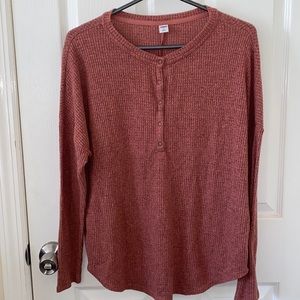 NWOT Henley knit top